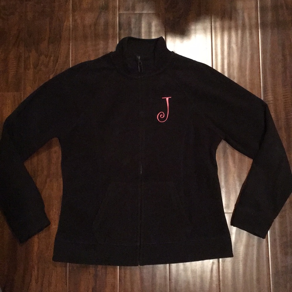 “J” Monogrammed Zip up Sweatshirt